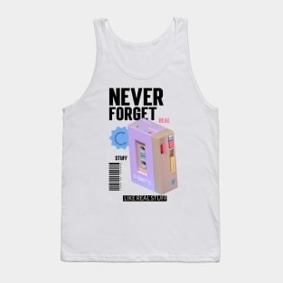 Never Forget Cassette Retro Vintage 60s 70s 80s 90s Tank Top